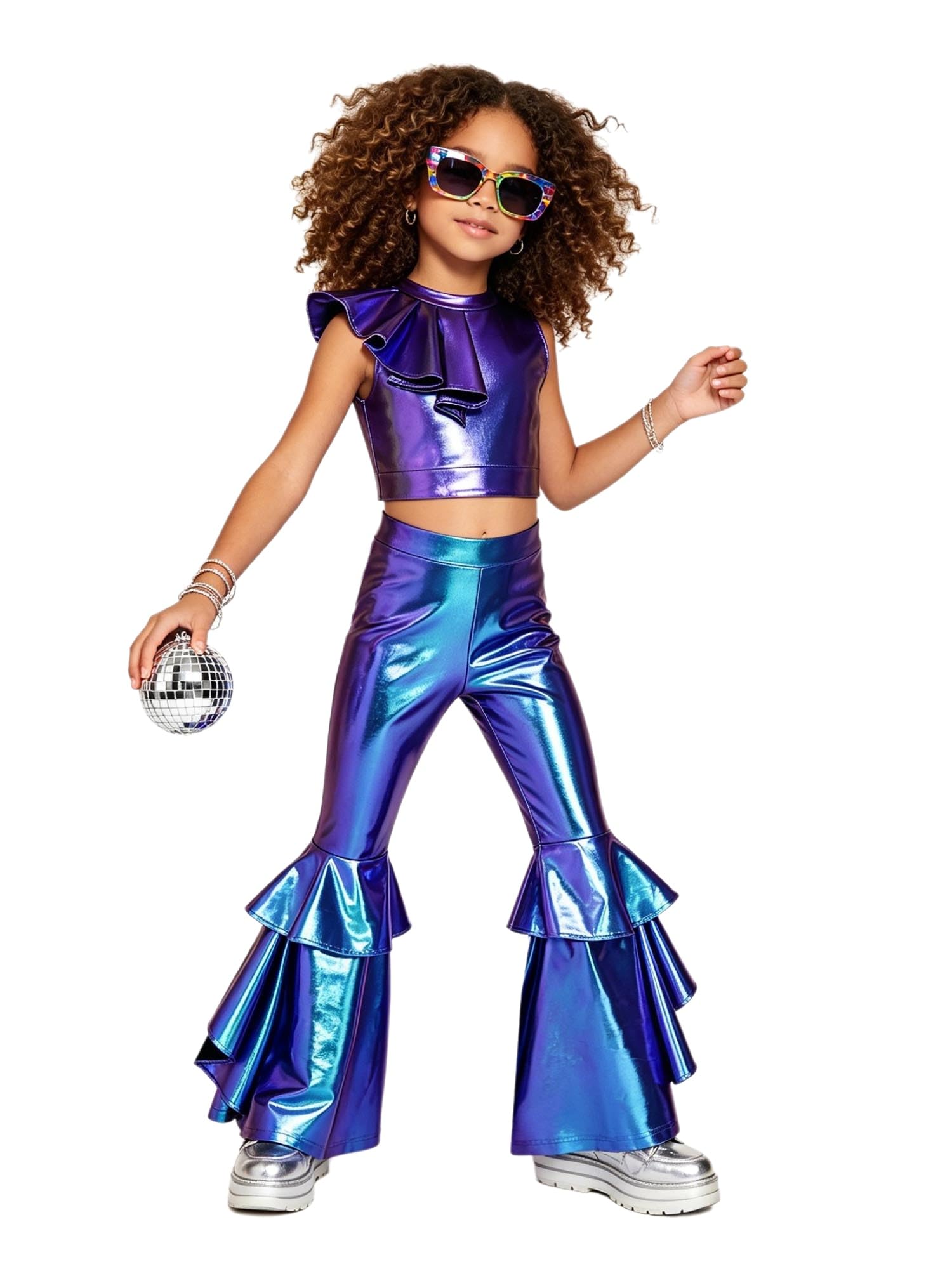 Tenue discotheque retro pour filles parfaite pour fetes anniversaire - 8