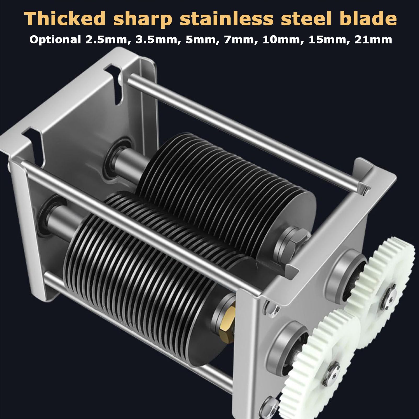 Affettatrice elettrica per carne, in acciaio inox, 850 W, per pollo, pesce, manzo e verdure, uso domestico e commerciale