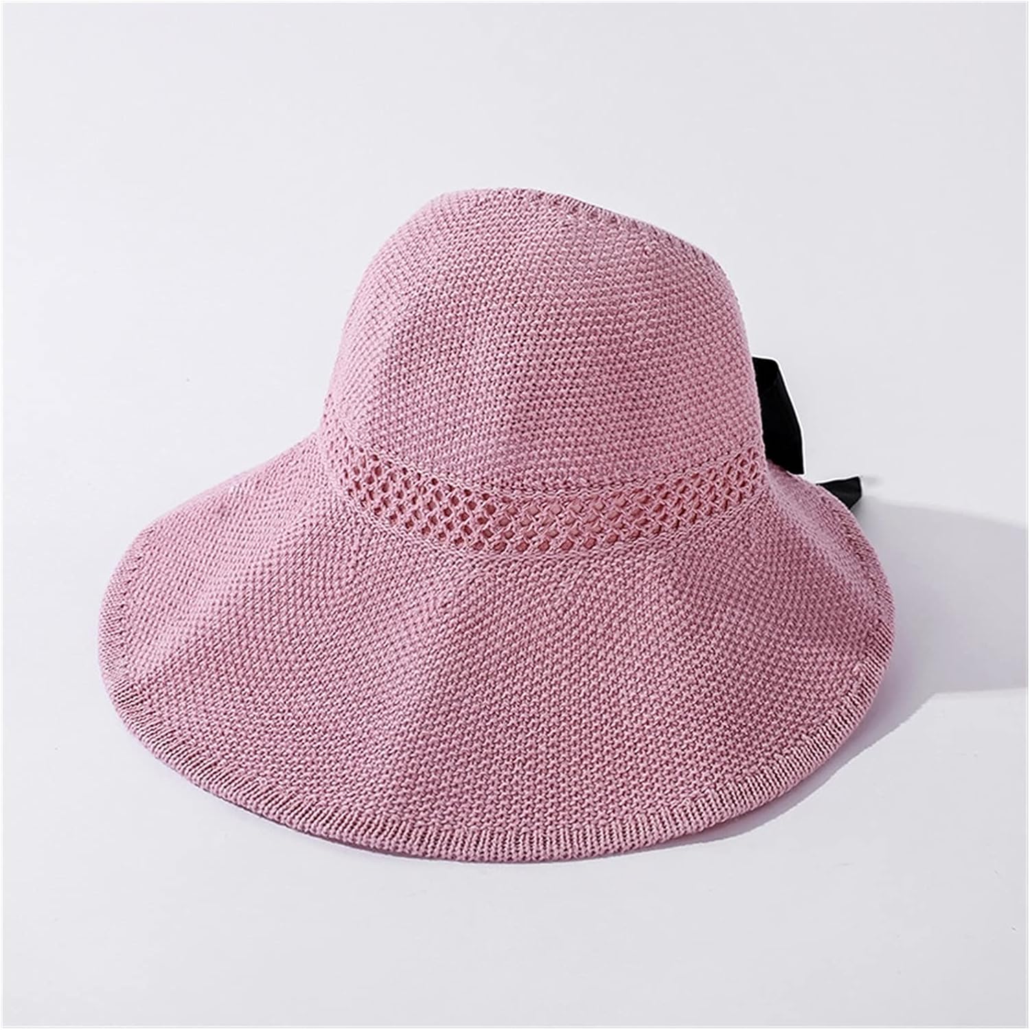 Oversize Straw Bucket Hat Women Bow 