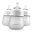 Nanobebe Flexy Silicone Baby Bottle, Anti-Colic, Natural Feel, Non-Collapsing Nipple, Non-Tip Stable Base, Easy to Clean, 3-Pack, White, 9oz