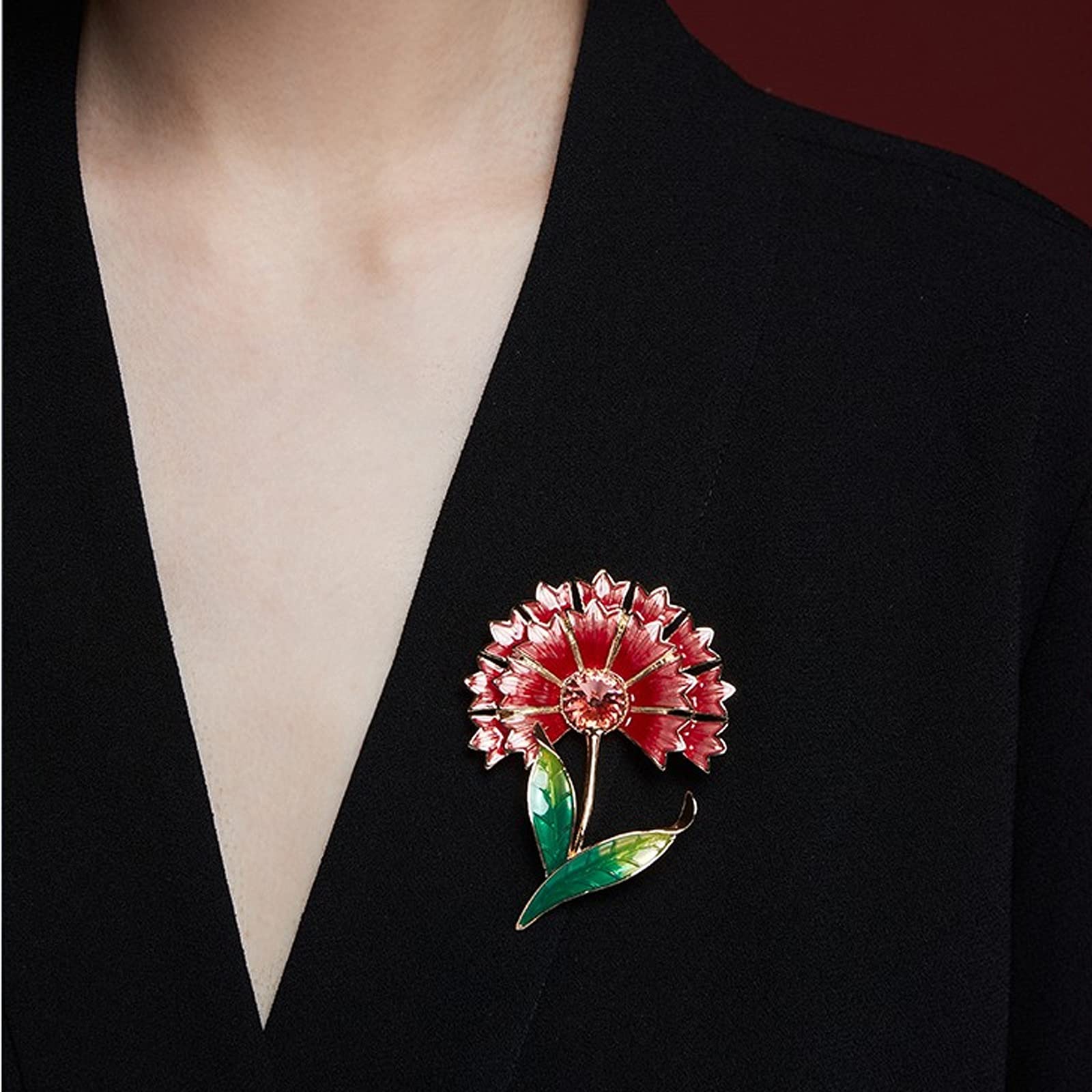 Broszka Pin dla kobiet mężczyzn jesień chryzantema broszka panie płaszcz płaszcz akcesoria moda emalia klapa pin panie urodziny ślub bal dekoracyjne wesele urodziny akcesoria na im