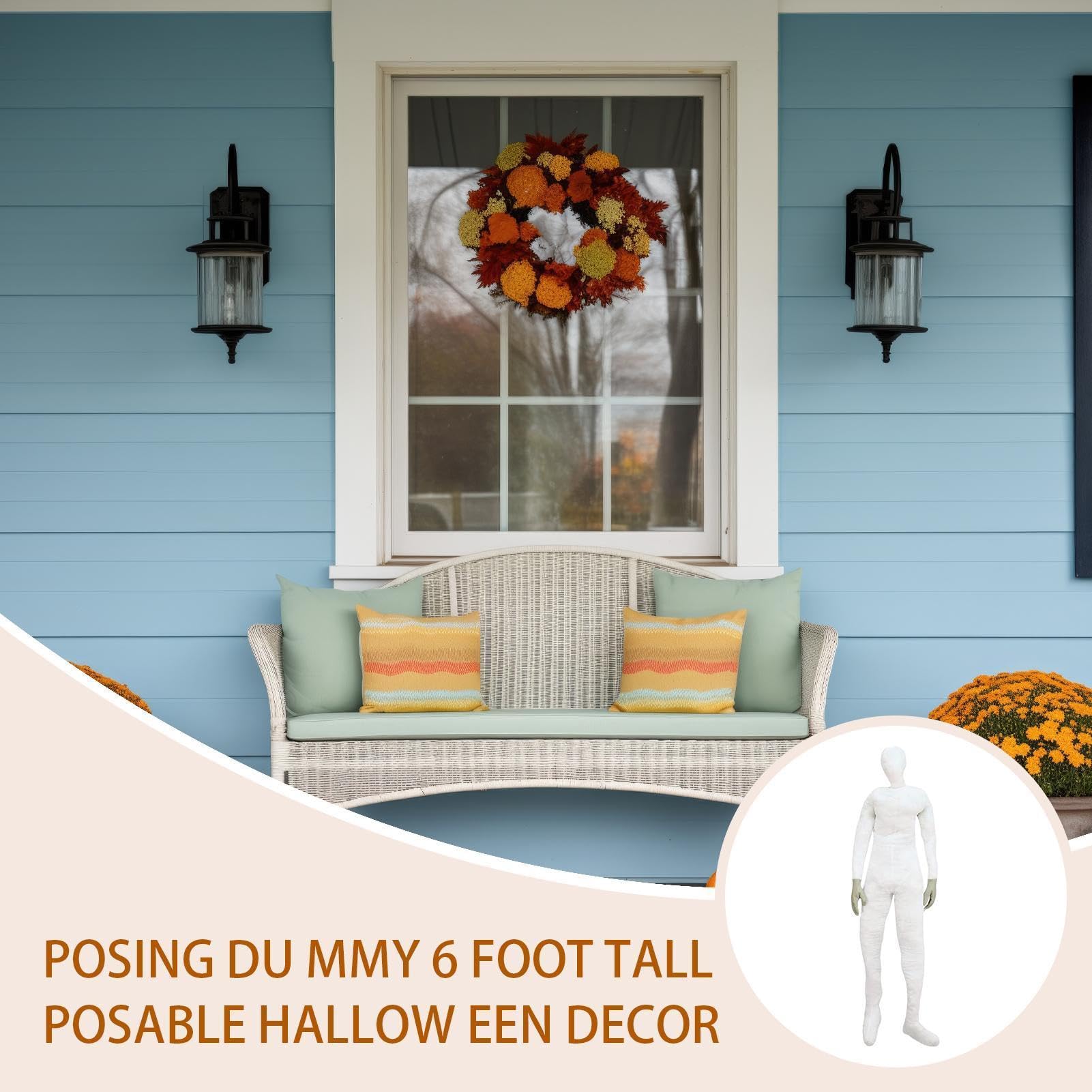 Manekin Halloweenowy Przerażające Dekoracje Halloweenowe Cosplay | Straszne nadmuchiwane pozujące ciało manekina do Nawiedzonego Domu, Występów Scenicznych, Imprez