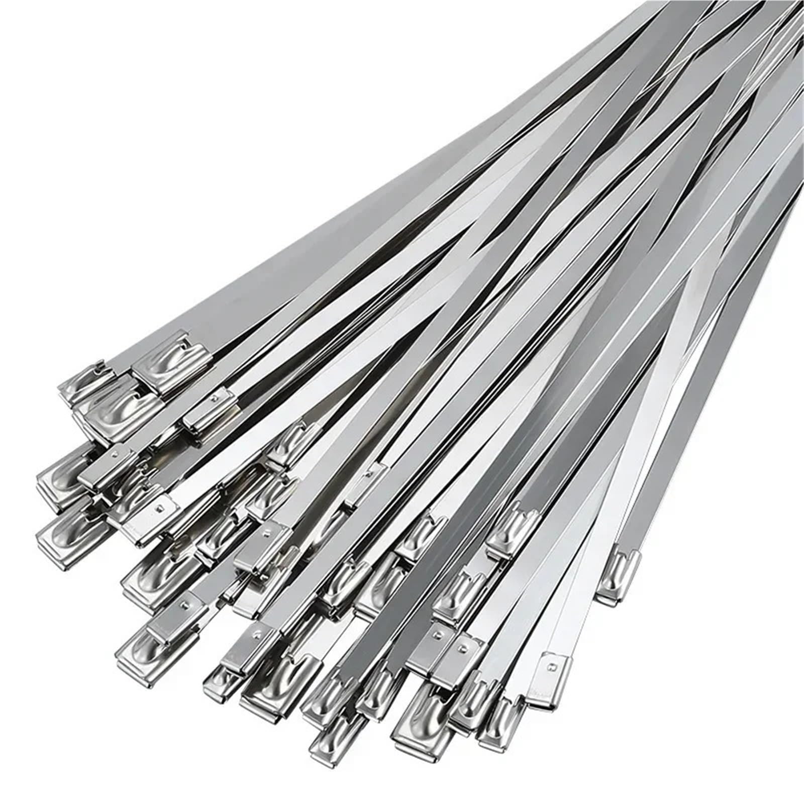 Ygsgjsp 4.6Mm Stainless Steel Metal Cable Tie 100Pcs 4.6/7.9 Width 100-1000Mm Stainless Steel Metal Cable Ties Wires Self-Lock Zip-Exhaust Multifunctional Locking Tie(,200Mm (7.87Inch))