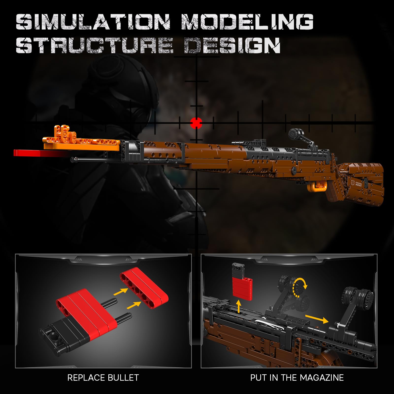 Amazon.com: Mould King MOC 98K Sniper Rifle Building Blocks Kit