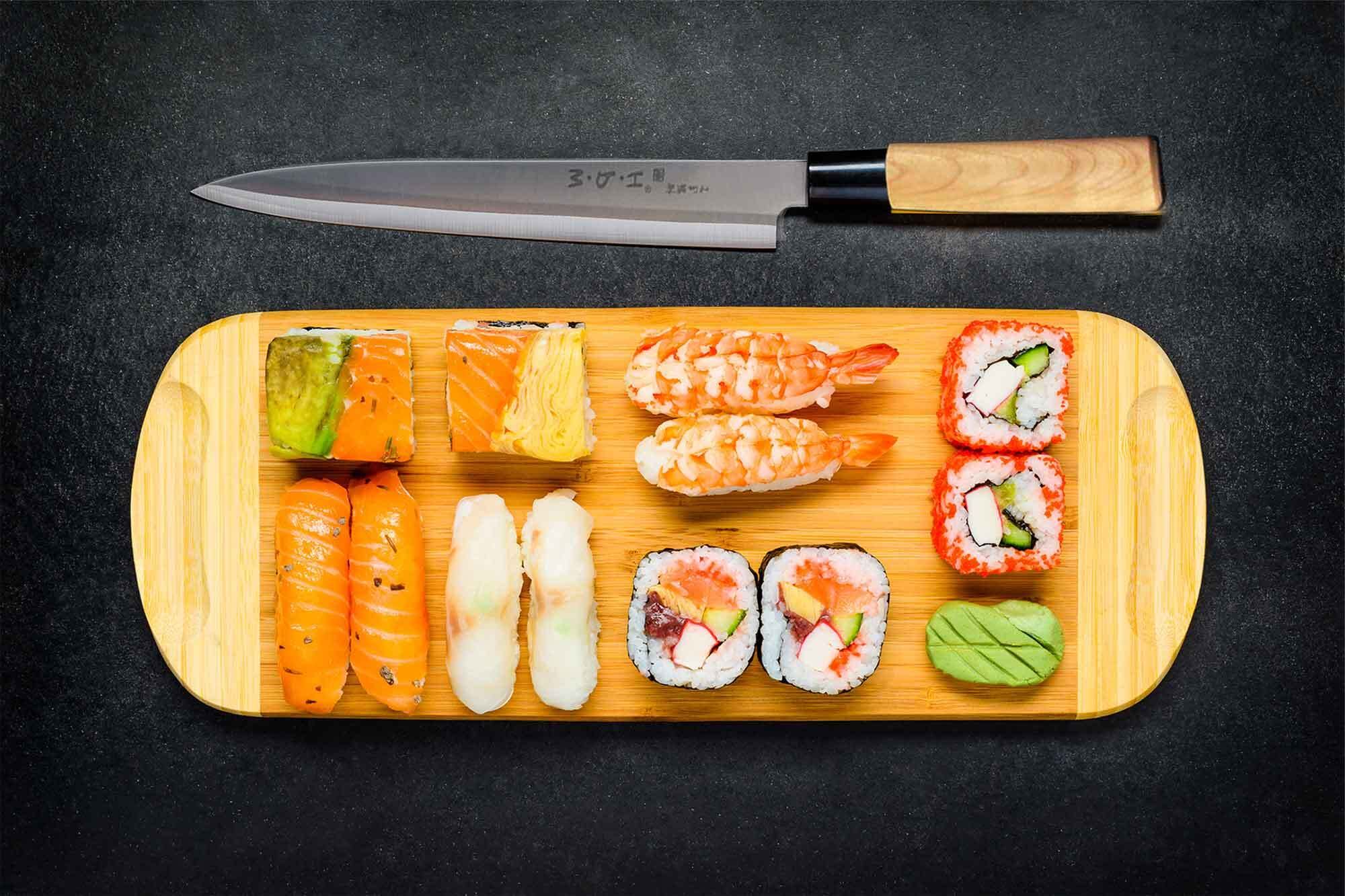 Muxel EIN Messer viele Namen Sashimi Sushi Yanagiba Knife Das Fischmesser für viele Anwendungen