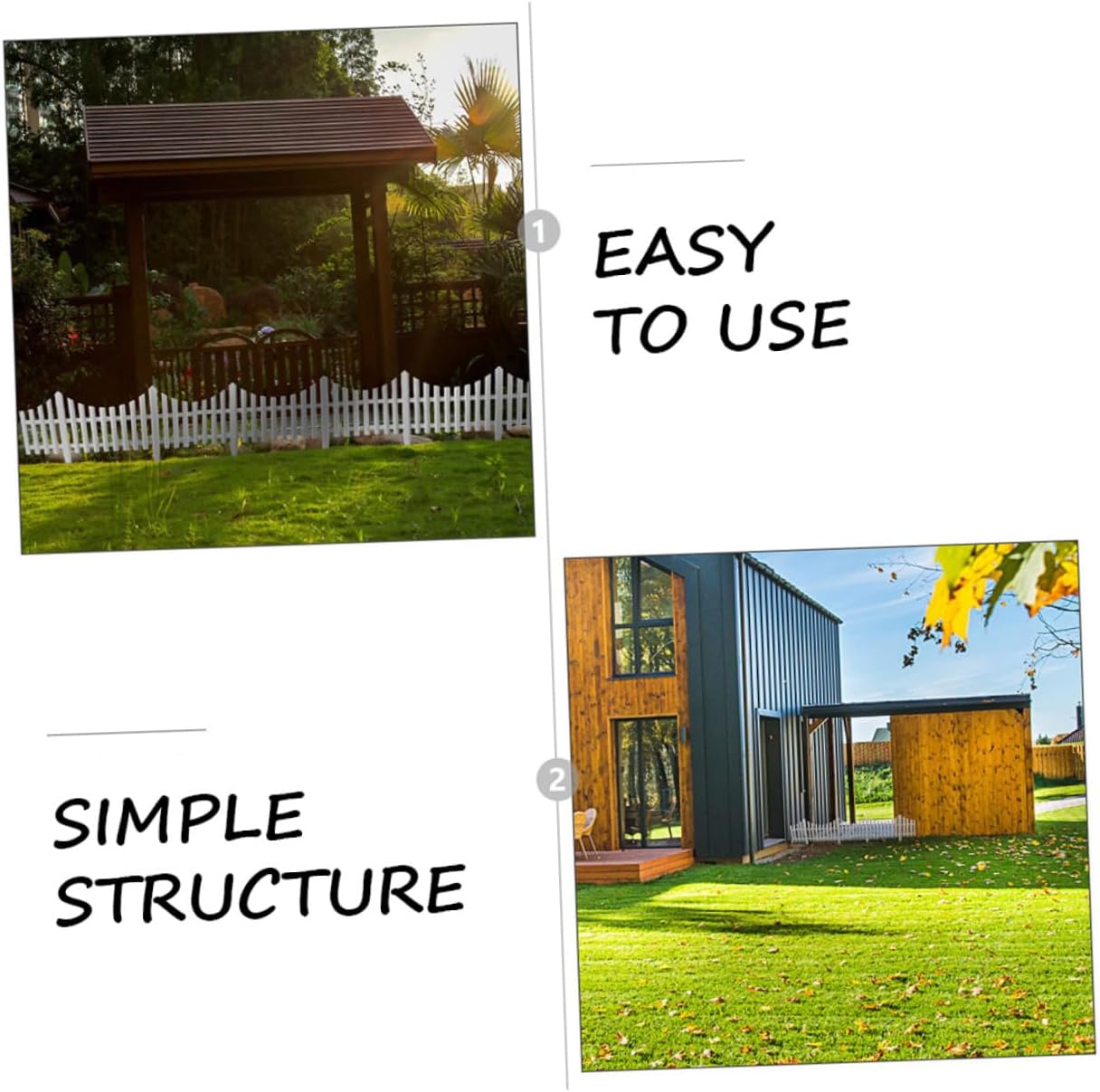 6pcs Outdoor Garden Fence Panels Fence Decorative Picket Garden Enclosure Simple Elegant