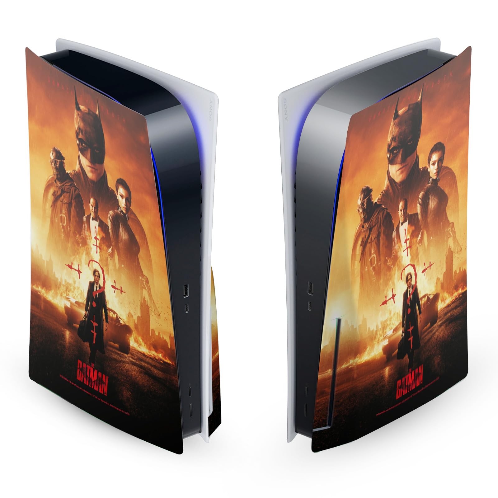 Skin PS5 Batman Autocollant Vinyle Plaque Frontale Console