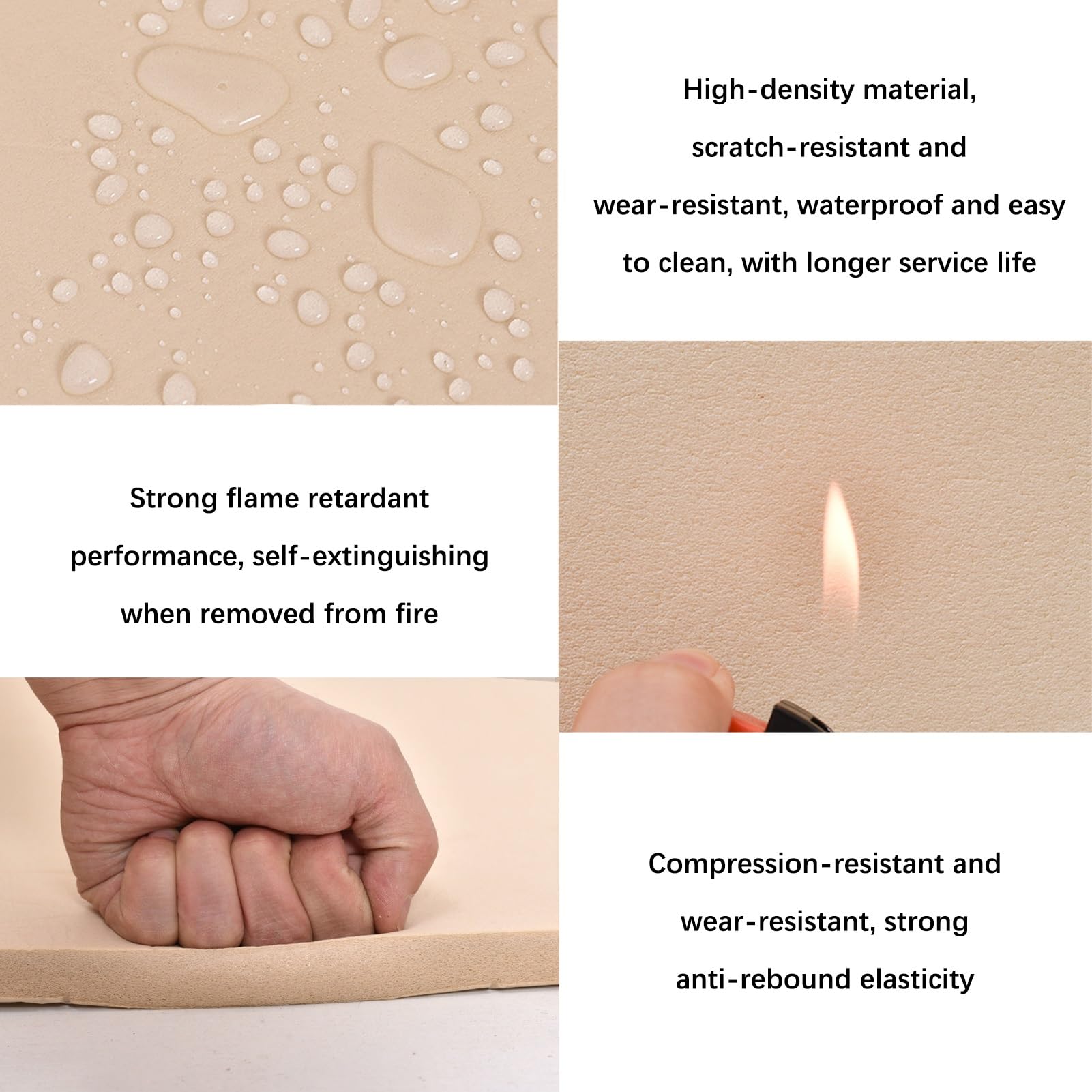 Pannelli in schiuma acustica, Pannelli in schiuma autoadesiva fonoassorbente, Pannello acustico fonoassorbente ad alta densità resistente al fuoco per ridurre l'eco, KTV Home Office Studio Room Wall C