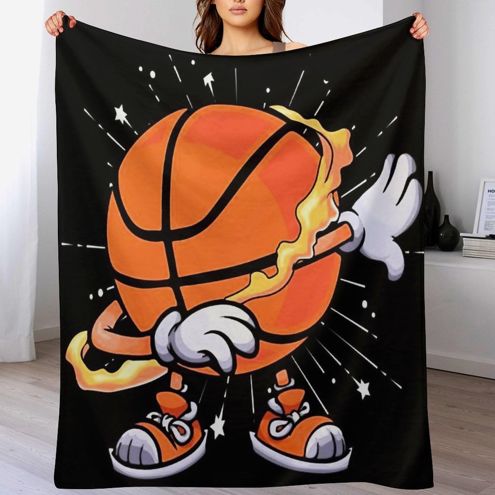 Basket-ball couverture polaire le cadeau idéal en peluche douce pour fan de sport