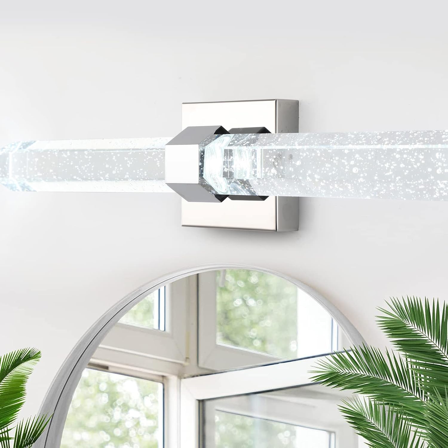 Aipsun Chrome Bathroom Light Fixtures,Modern Vanity Lights 15.74inch