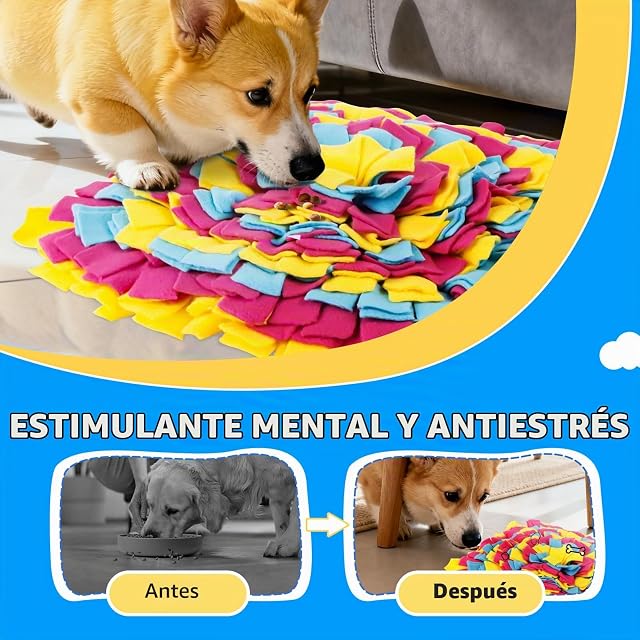 Foto 4 de 8 de xiruiubao Alfombra Olfativa Perros Alfombra Olfato Perro Manta Olfativa Perro,Juegos Interactivos Alfombras…