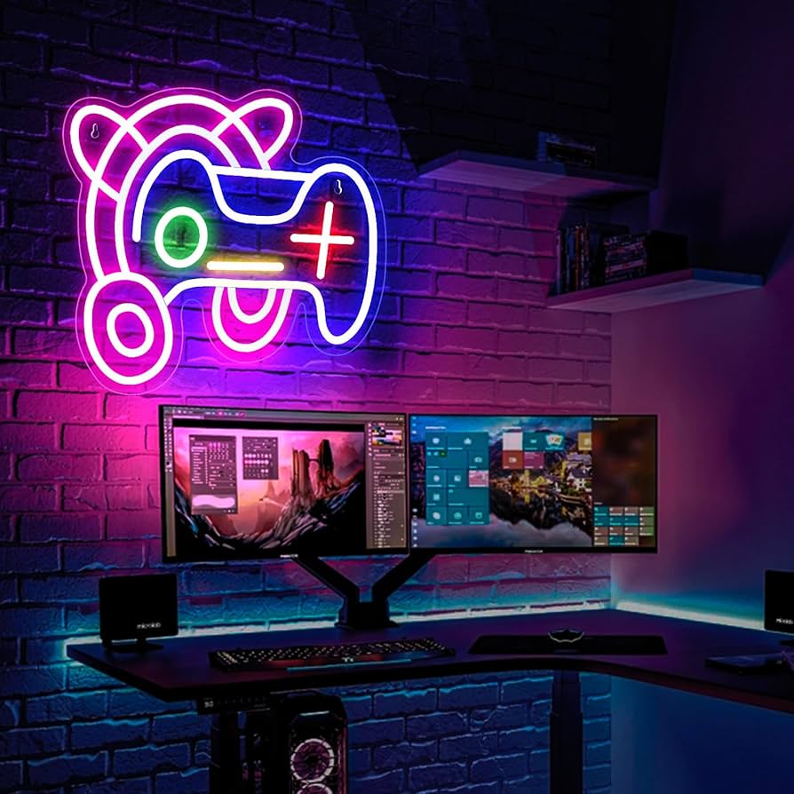 Amazon.co.jp: eoxuefo ゲーミングヘッドセット ネオンサイン 調