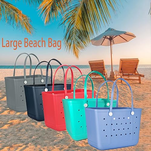 Miniatura 7 de Juyeesm X Large Beach Bag, Oversized Rubber Beach Bag, Washable Open Tote Bag Durable Tote Travel Bags