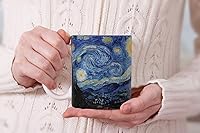 Vista 7 de MUGBREW Arte Clásico La Noche Estrellada Vincent Van Gogh Taza de Cerámica para Café y Té, 11 OZ