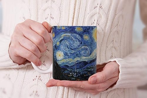 Miniatura 7 de MUGBREW Classic Art The Starry Night Vincent Van Gogh - Taza de café de cerámica, 11 onzas