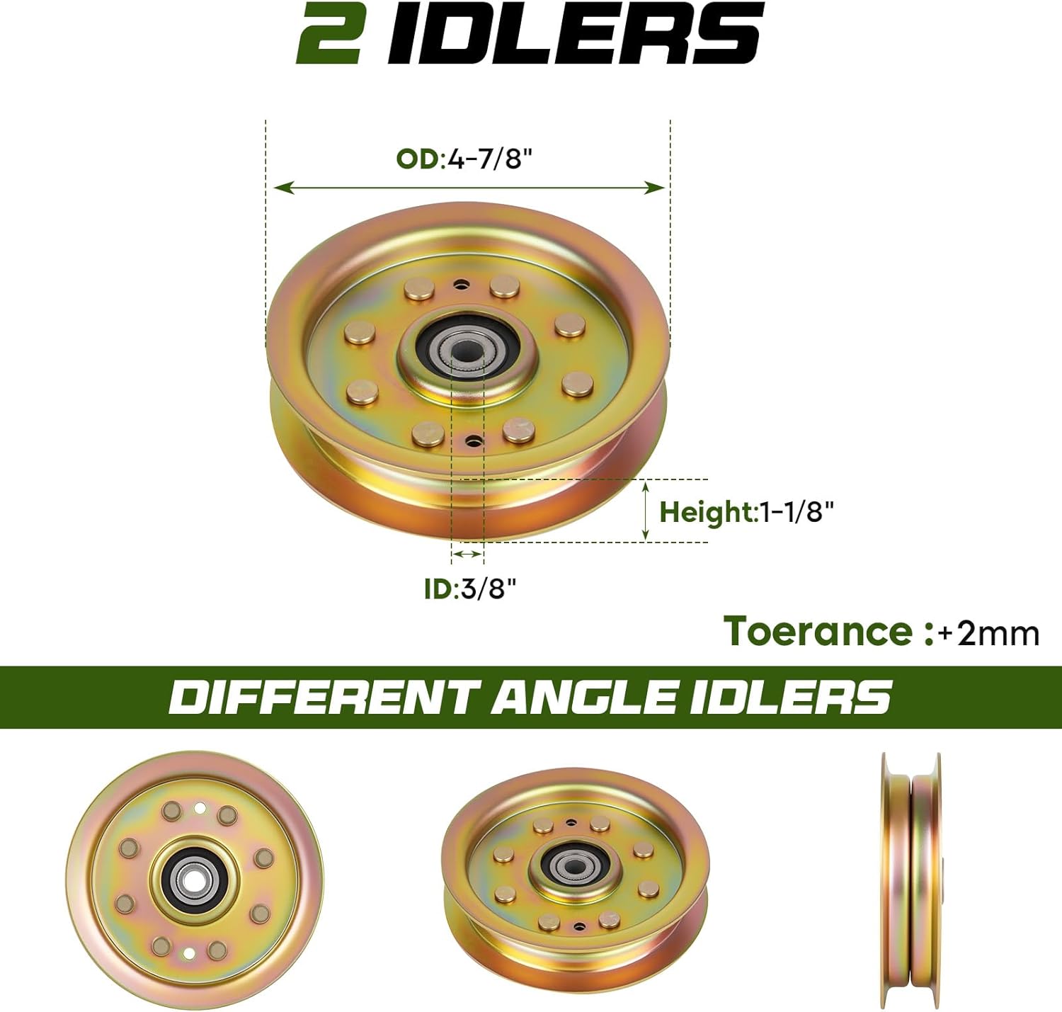 46 Inch Deck Rebuild Kit Fit for Cub Cadet LTX1045 LTX1046 LTX1046VT, with 2 Spindles 618-04636 618-04865 918-04636, 2 Idlers 753-08171 756-04129, 1 Belt 954-04219 754-04219