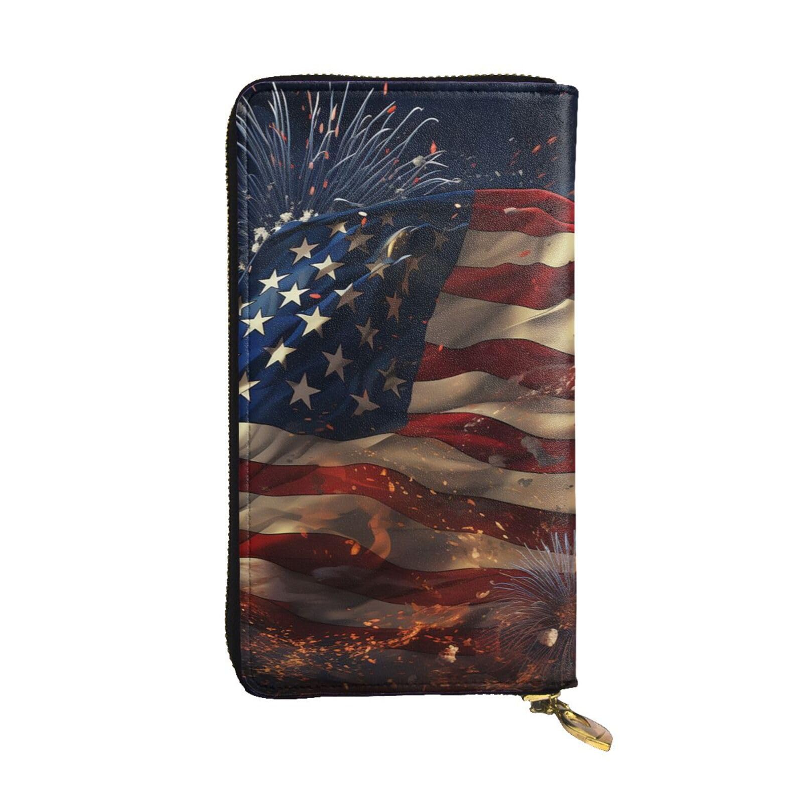 Porte-cartes de crédit en cuir long format avec fermeture zippée sécurisée