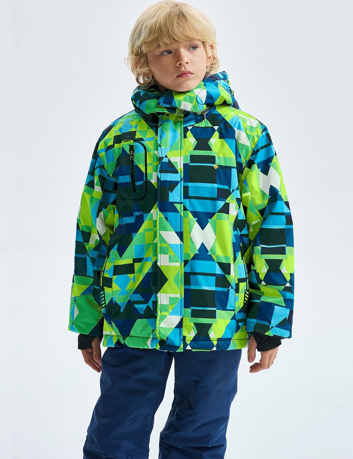 GEMYSE Boy's Waterproof Ski Snow Jacket Windproof Winter Jacket with Hood - Image 2