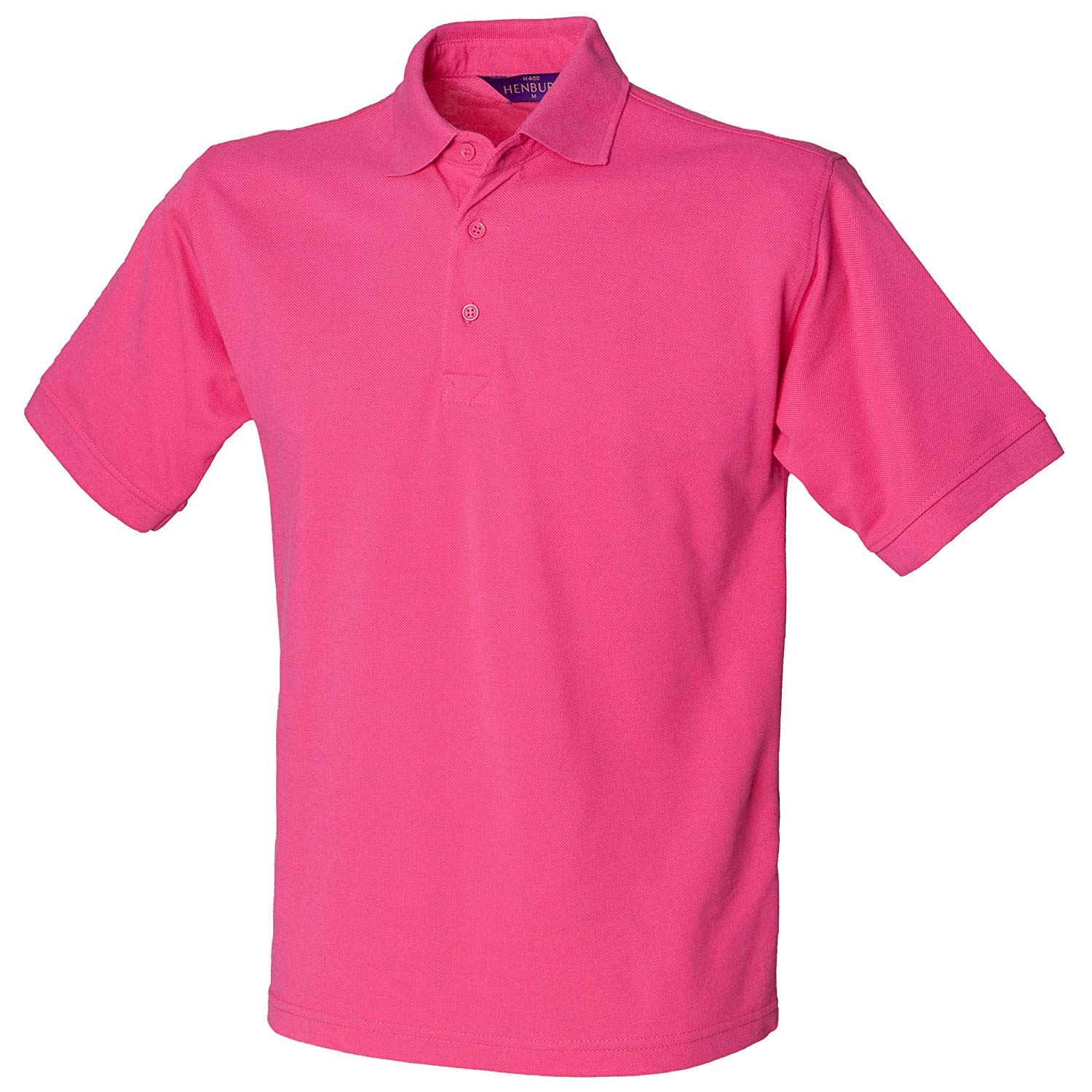Henbury Mens Short Sleeved 65/35 Pique Polo Shirt (3XL) (Fuchsia)