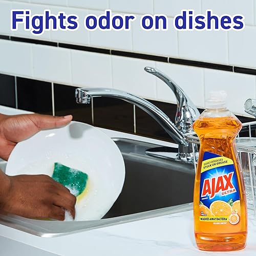 Miniatura 3 de Ajax Líquido para lavar platos de triple acción, 52 onzas, naranja