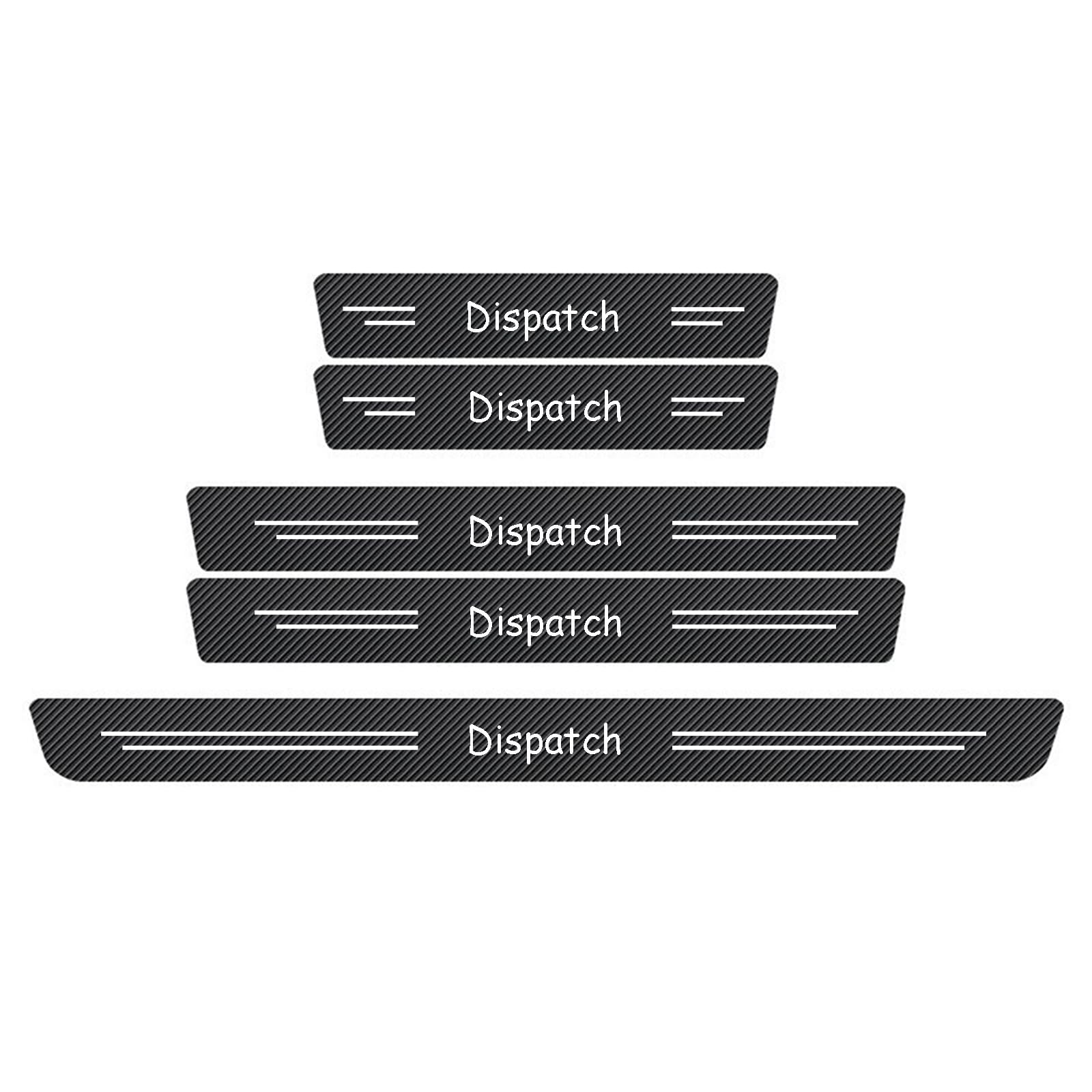 WXH97F 5PCS Car Door Sill Protector for Citroen Dispatch, Carbon Fibre Effect Kick Plates, Welcome Pedal Step Guard, Rear Boot Bumper Strip, Self-Adhesive Anti-Scratch Protection Sticker