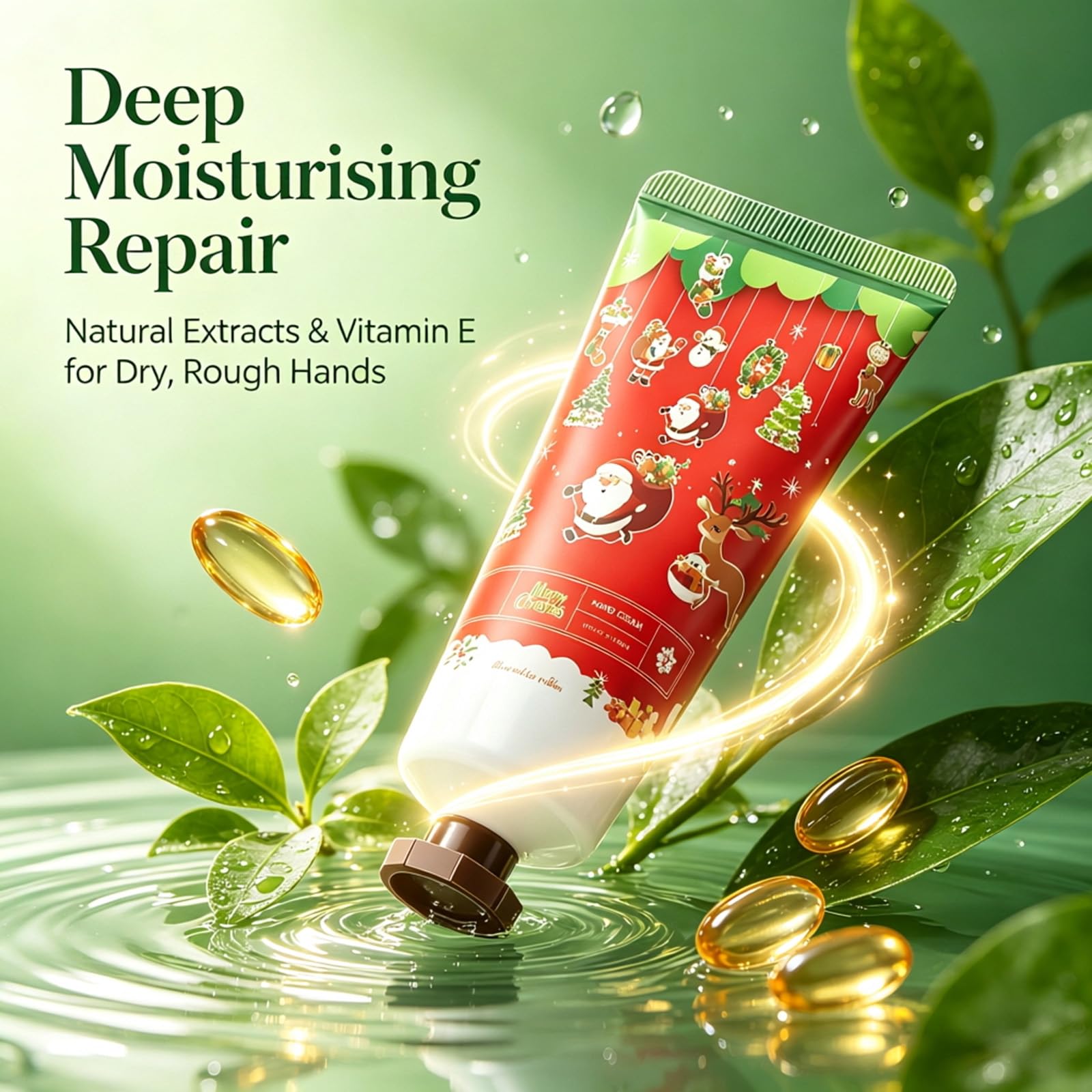 Weihnachts-Handcreme-Geschenkset, feuchtigkeitsspendend für trockene (3 Set)