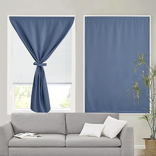 Miniatura 112 de RYB Home 2 paneles de cortinas de privacidad para puerta francesa, cortinas de oscurecimiento de habitación y cortinas con aislamiento térmico