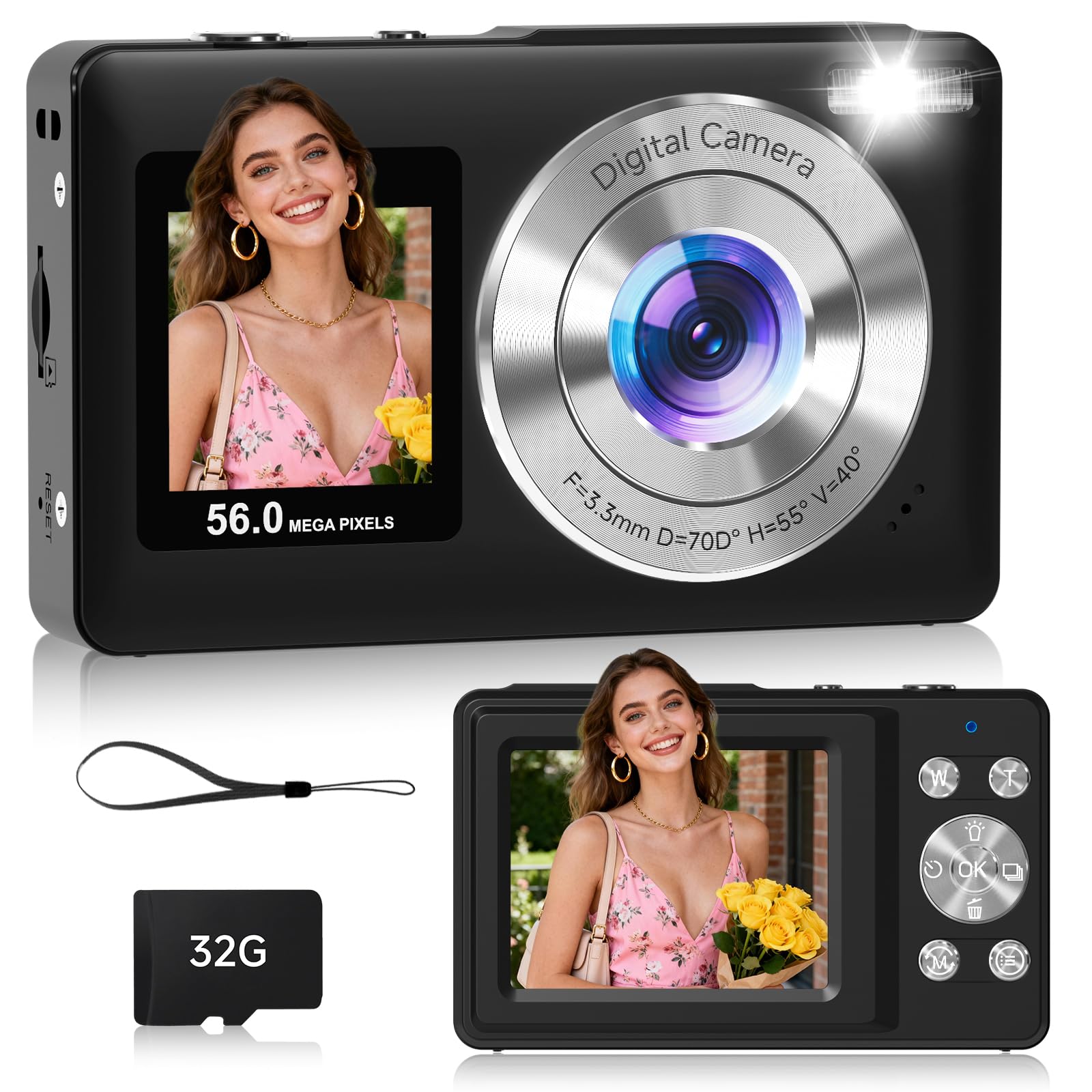 Gtonster Dual-Screen Digital Camera