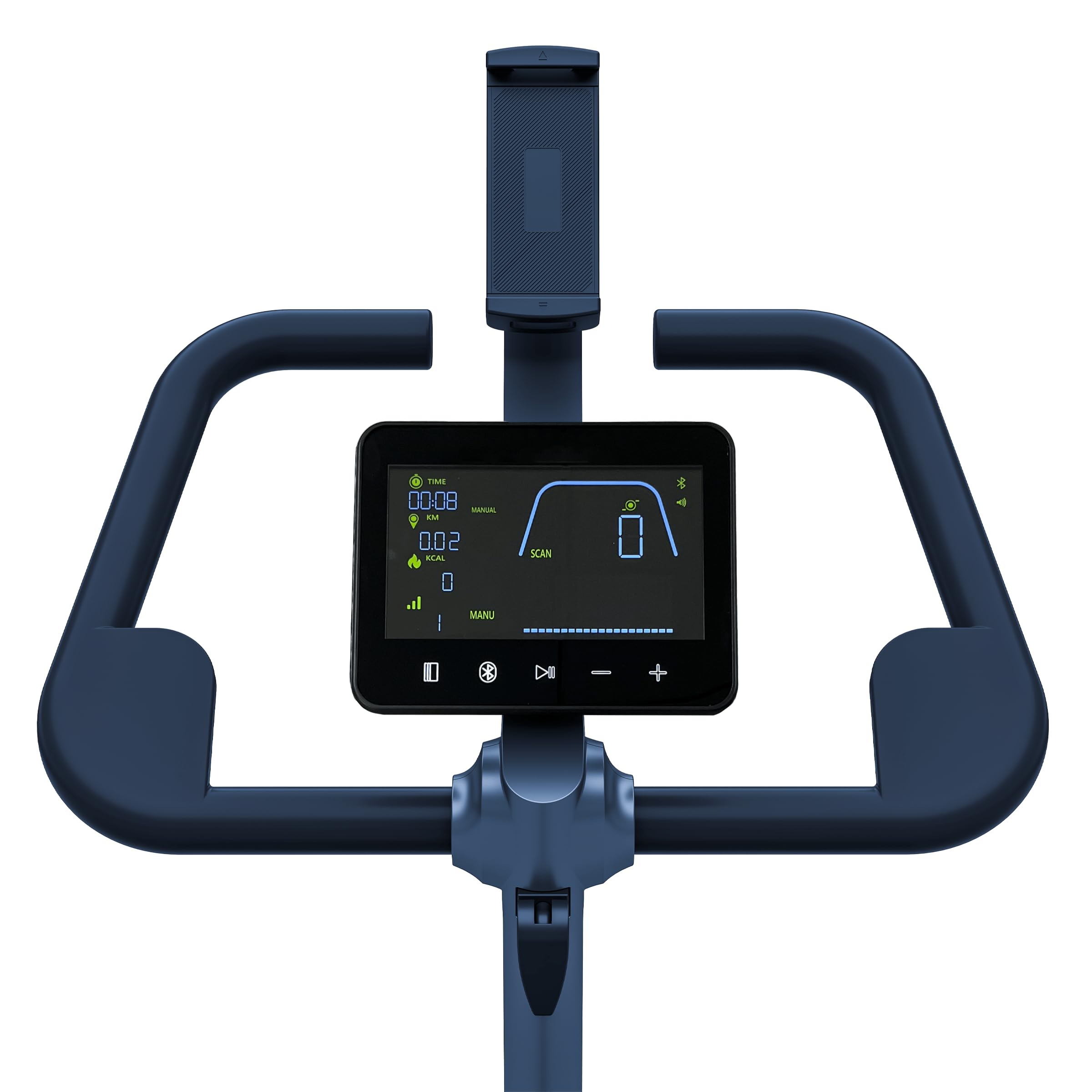 KETTLER SPORT Ergometer HOI TOUR STONE | Induktionsbremssystem mit bis zu 500 Watt Spitzenleistung | 20 Trainingsprogramme, interaktives Training mit Apps