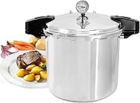 MegaChef 24 Quart Aluminum Stovetop Pressure Cooker - Induction Gas Compatible, Large Family Capacity