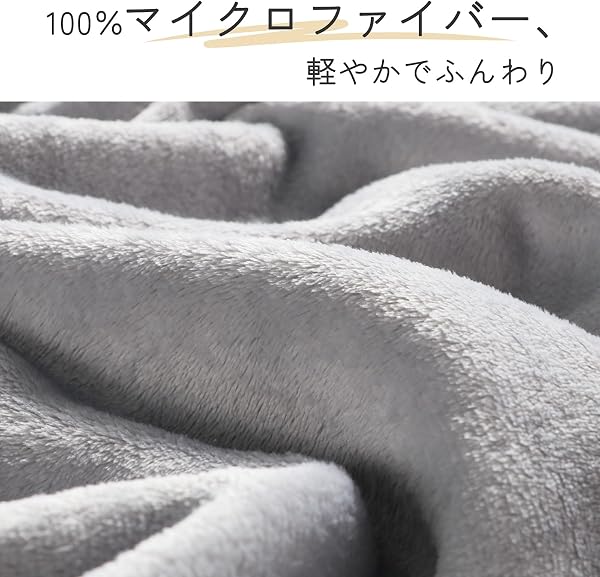 SE 毛布 シングル ブランケット 冬用 ふわふわ 暖かい 軽量 洗える マイクロファイバー フランネル 掛け毛布 静電気防止 オールシーズン 140X200cm グレー 「SE Softexly」 - 4