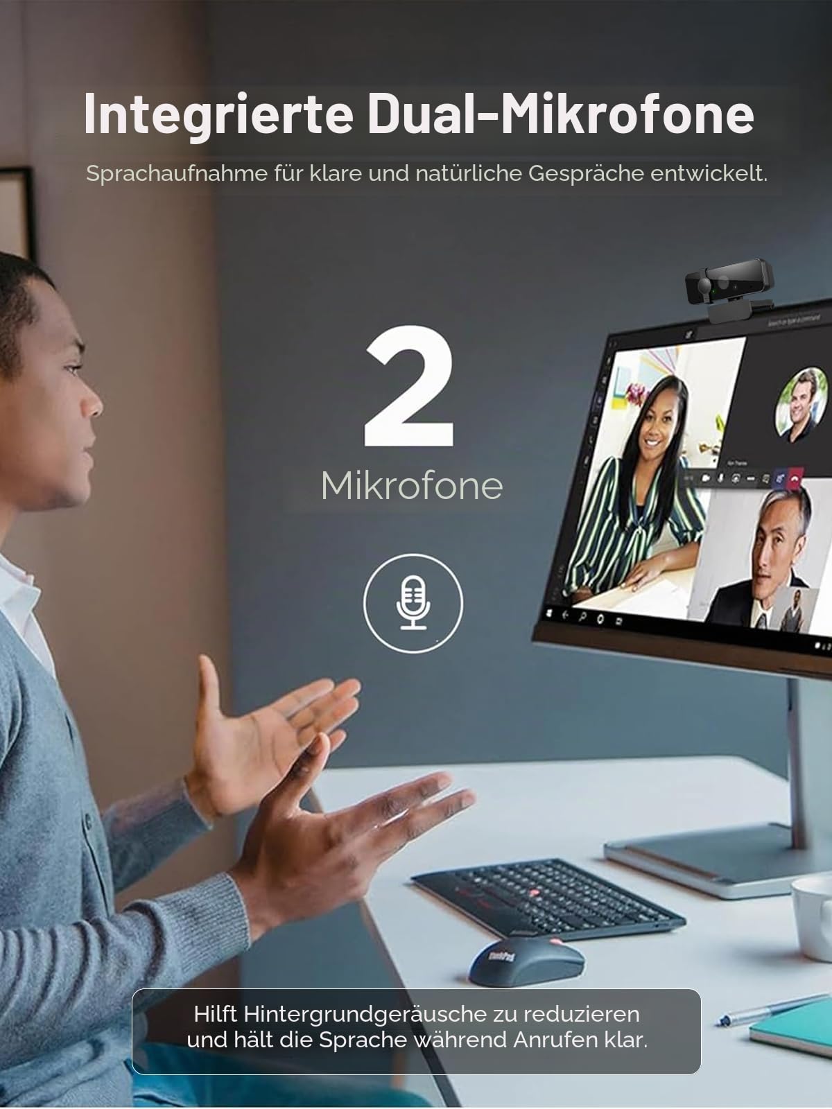 Lenovo Essential Fhd Gen2 Webcam 1920 X 1080 Pixels USB 2.0, 4XC1S15018