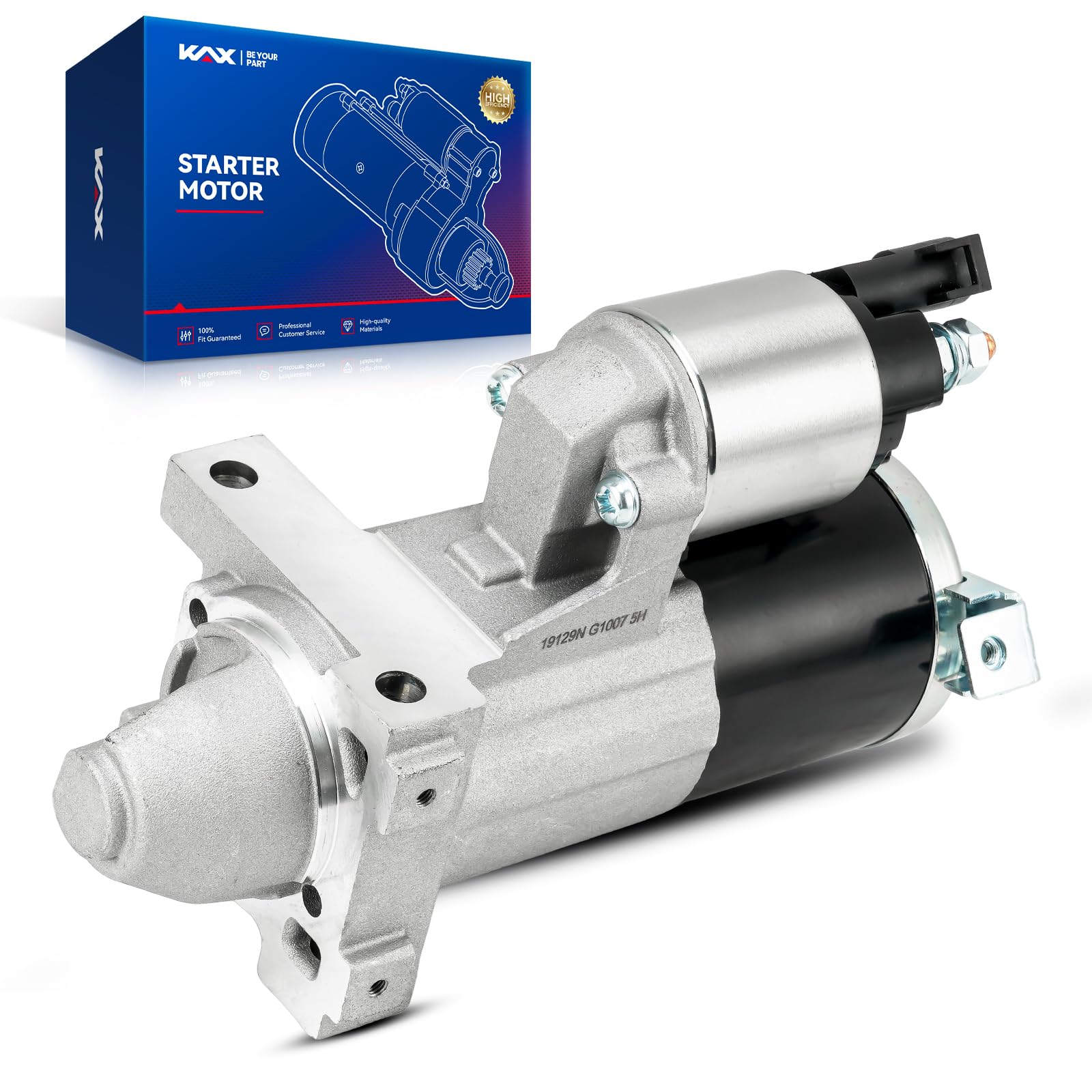 KAX New Starter 19129N Compatible with Chevrolet, 2010-2015 Camaro 6.2L, 2012-2013 Caprice 6.0L, 2011 Caprice, 1.4KW 12V 10 Teeth CW