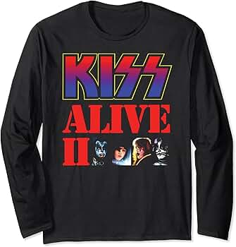 Amazon.com: KISS - 1977 Alive II Long Sleeve T-Shirt