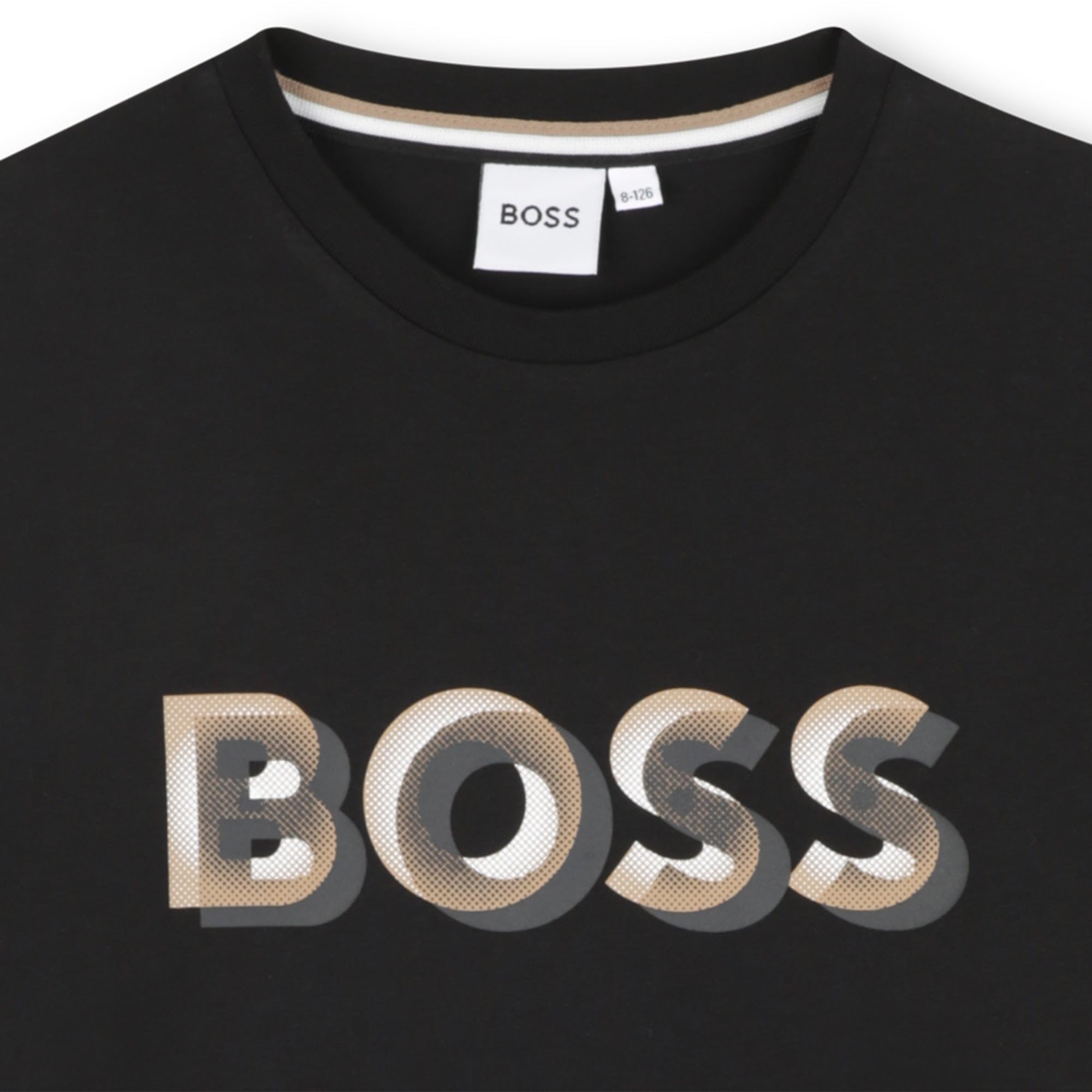 BOSS T-shirt chłopięcy, J52360, Czarny, 5 Lat