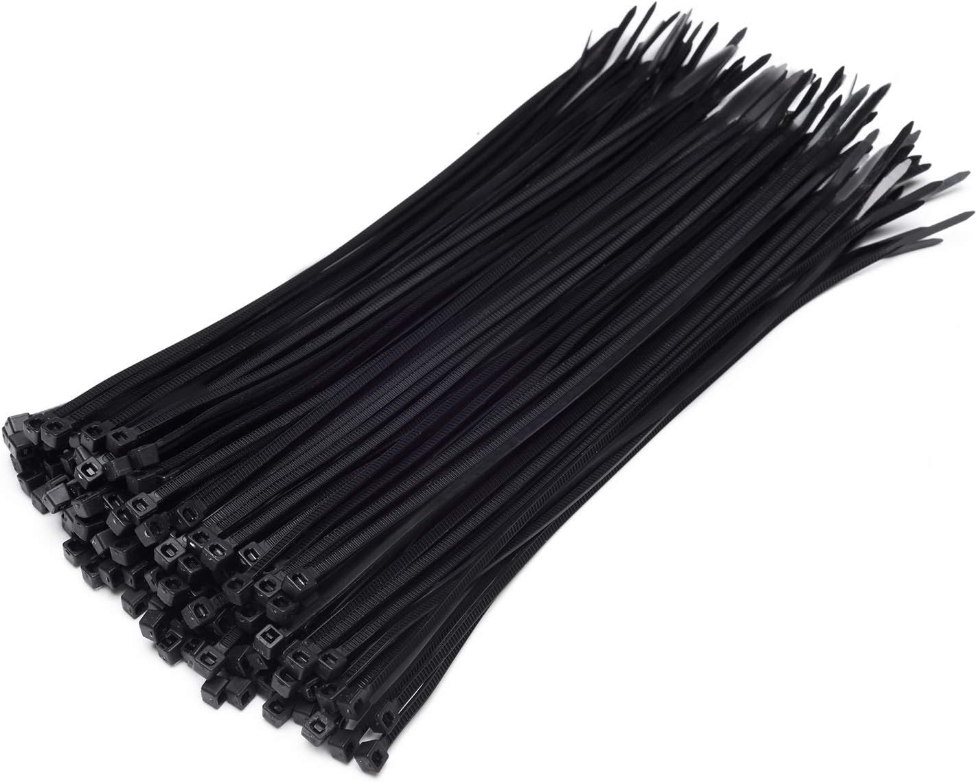 Nylon Zip Ties (Pack of 100) 8 Inch Multi-Purpose Cable Ties, Self Locking Cabie Ties with Ultra Strong Plastic(Black).OUPENG