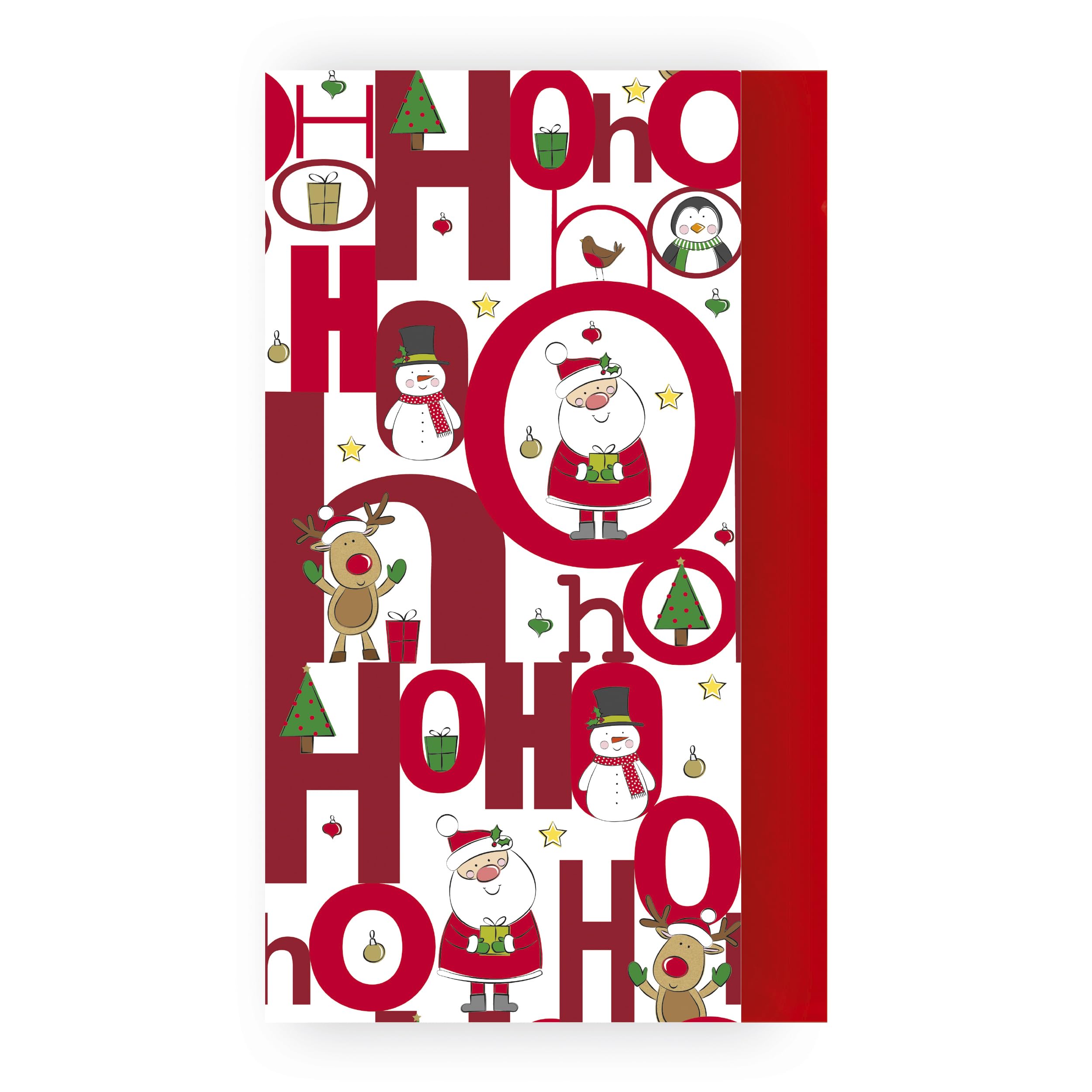 Eurowrap HoHoHo Santa Christmas 8 Sheets Decorative Tissue Paper for Gift Wrapping Present Crafts Wrapping Paper 50cm x 70cm