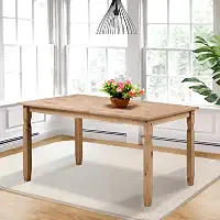 Mesa de Jantar de Madeira Marrom Antique - 75,5 Alt X 150 Larg X 75 Prof - Móveis para Sala e Cozinha, Design Campo-Chic - Acabamento em Cera, Madeira Pinus Elliottis - PENSE DENTRO DA CAIXA