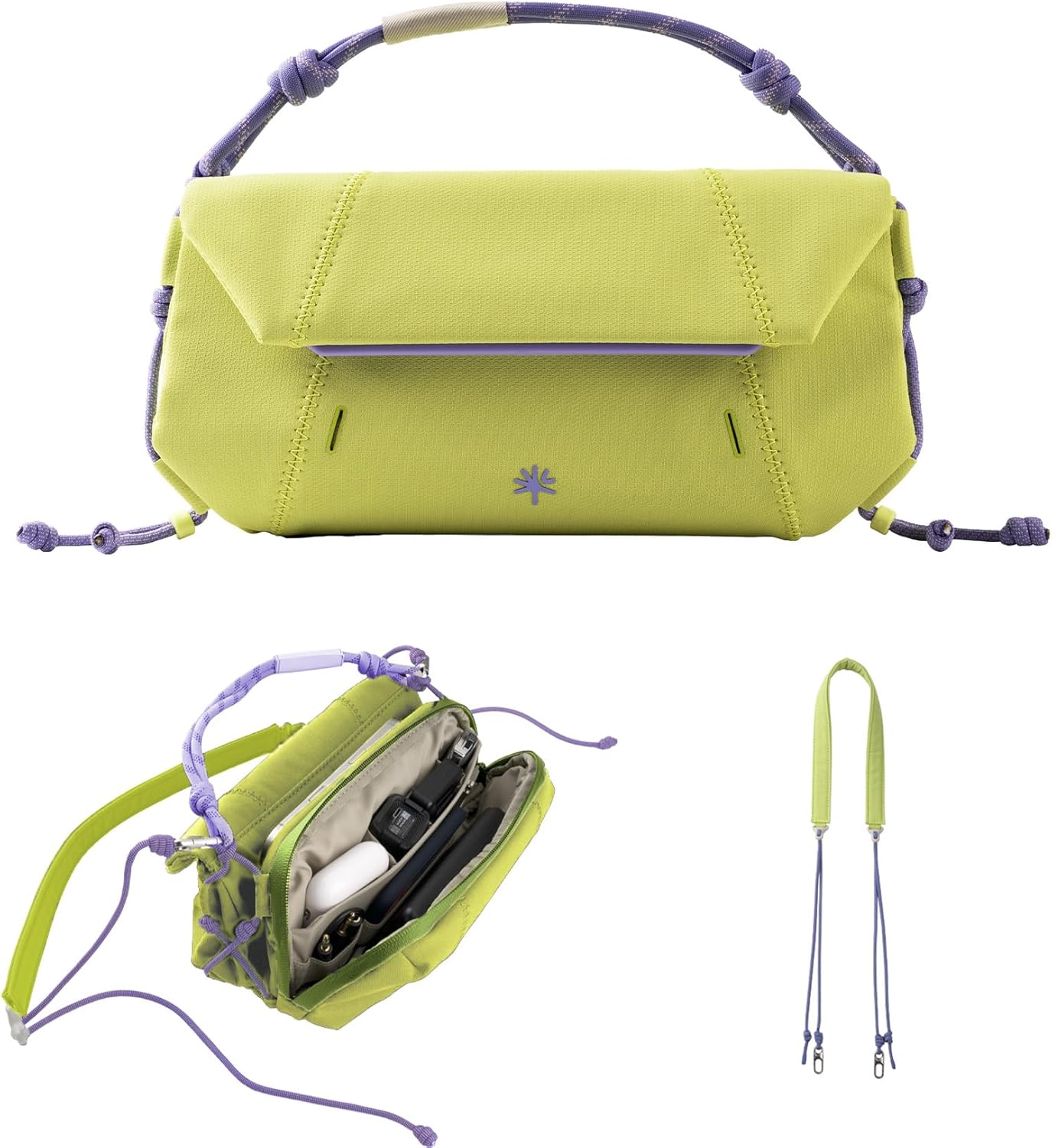 PGYTECH OneGo Pocket Sling for DJI Osmo Pocket 3/Action 6/5 Pro, Portable Splashproof Everyday Carry Case & Shoulder Strap, 2L, 3-Layer Storage Carrying Bag for Phone/Action Camera/Daily Essentials