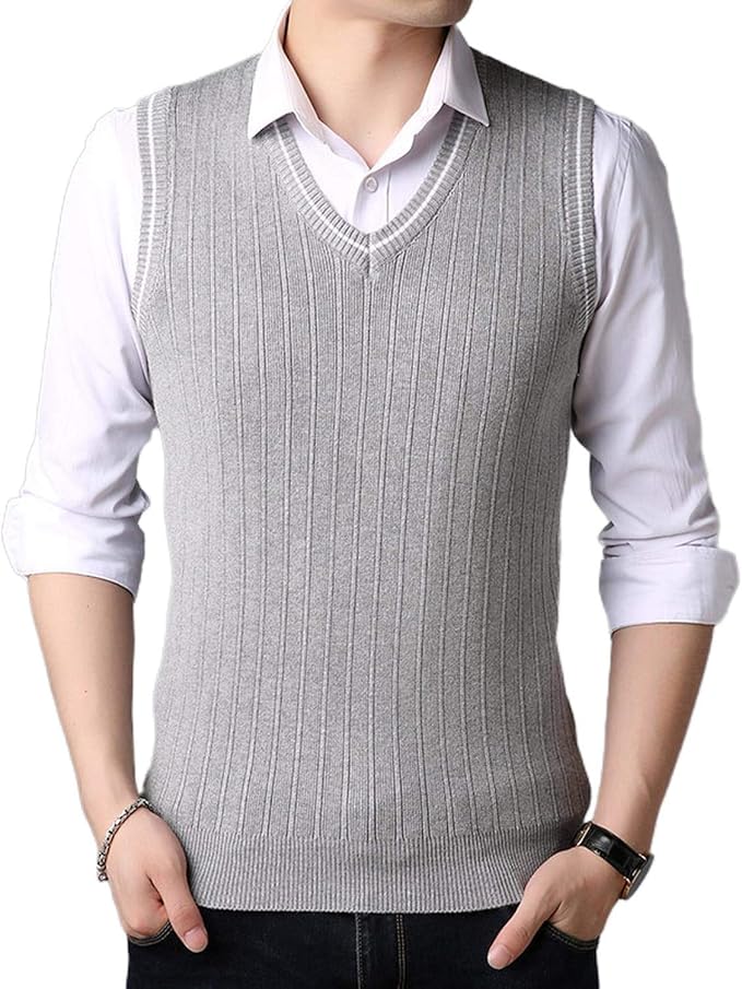 Outwears Sleeveless Cardigan Men Sweater Vest Sleveless Sweater Men