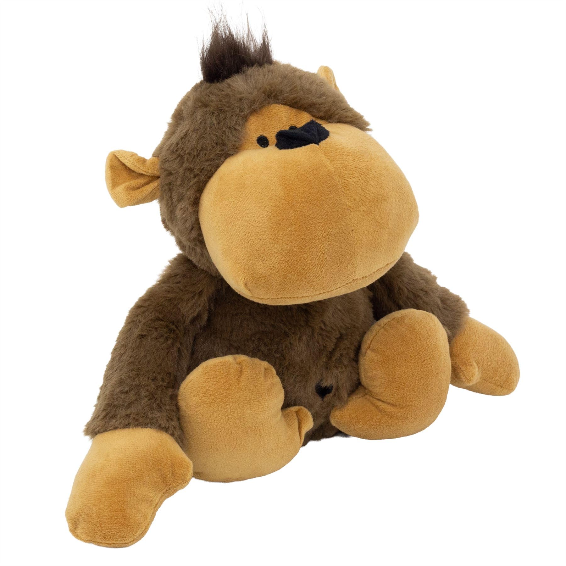 Carousel Home Brown Daniel Monkey Door Stop, 1Kg Weighted Animal Door Stopper, 24Cm Plush Safari Jungle Doorstop For Kids Bedrooms And Nurseries