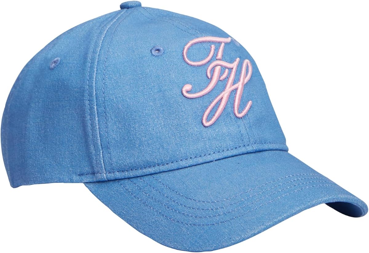 Tommy Hilfiger Women's Hats for Women Cotton Embroidered Script Logo Baseball Cap