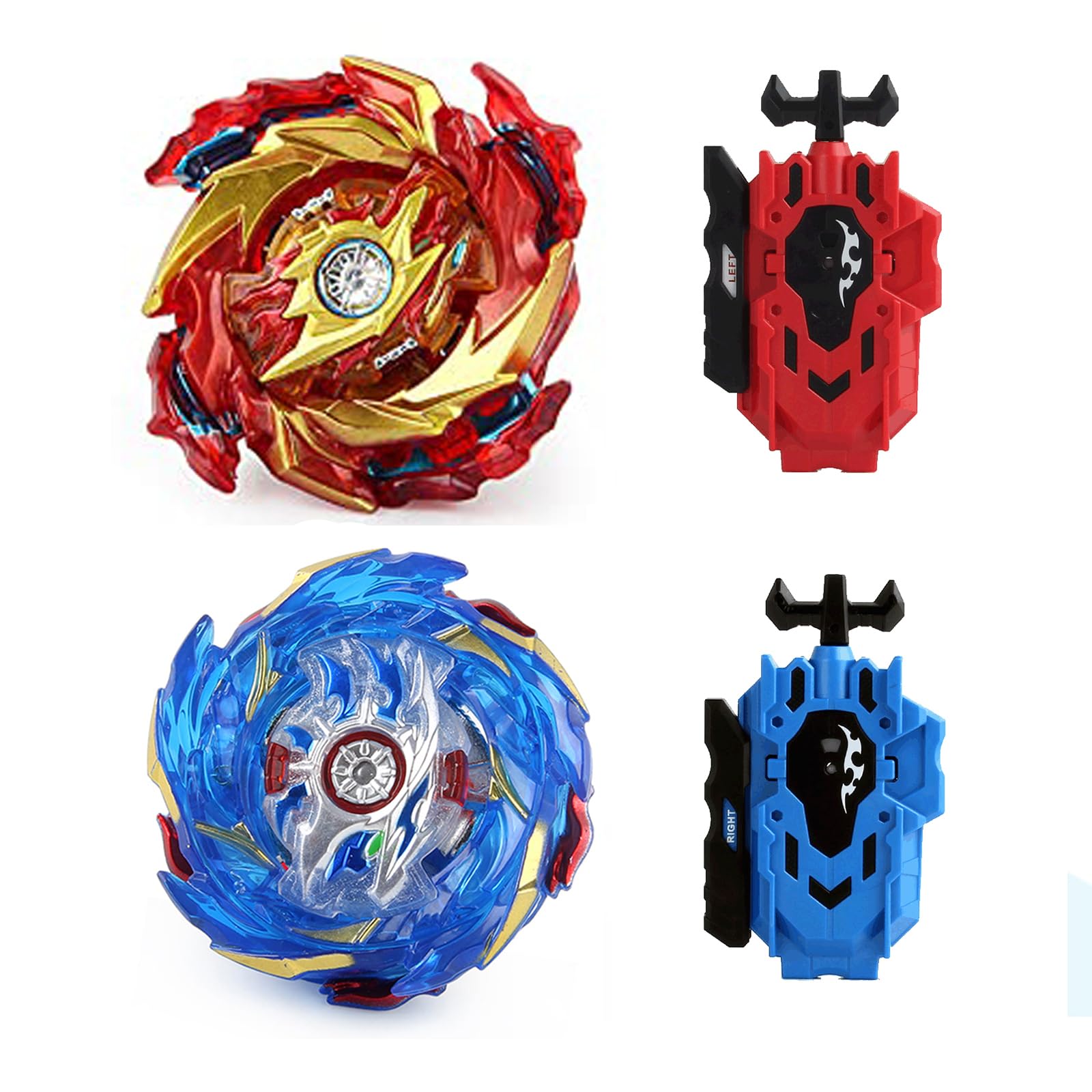 Gyroscope Turbos Kit toupie de Combat 4D Arena Metal Fusion avec Lanceur de Bataille, Coffret Cadeau (174-1+174-2)