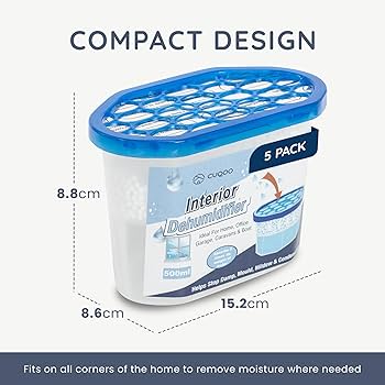 2.2l Large Dehumidifier Portable Quiet Home Air Dryer For Mould Moisture Damp | UK