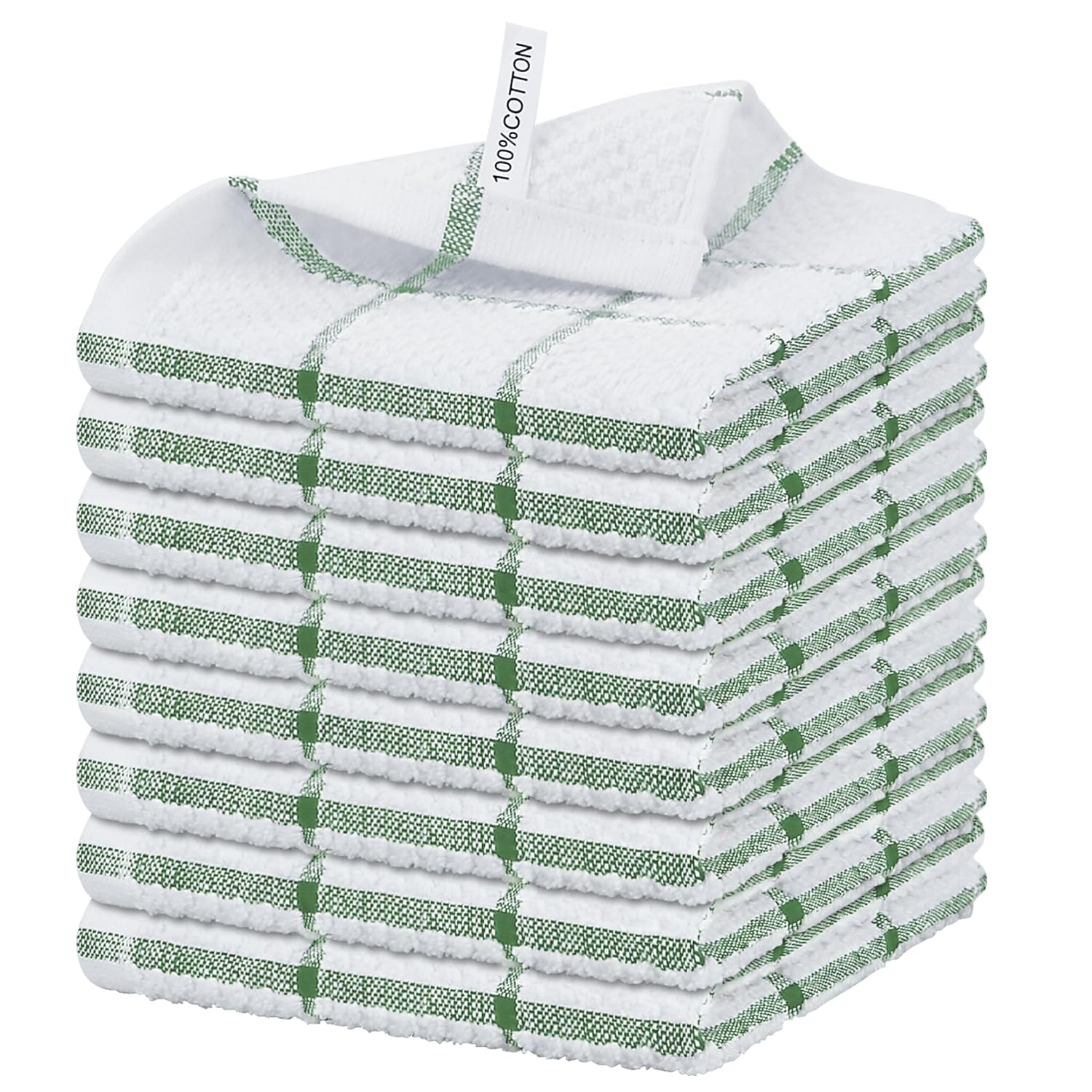 Nialnant 8 Pack Dish Cloths for Washing Dishes 100 Cotton Reusable Cleaning Rag Quick Drying Dish Towels for
