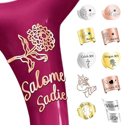 Stethoscope Name Tag Personalized,Custom Stethoscope Charms with ID Tag Accessorie Engraved Name Birthflower,Nurses Week Gift for Nurse Doctor Medical Assistant Vet(Style 7)