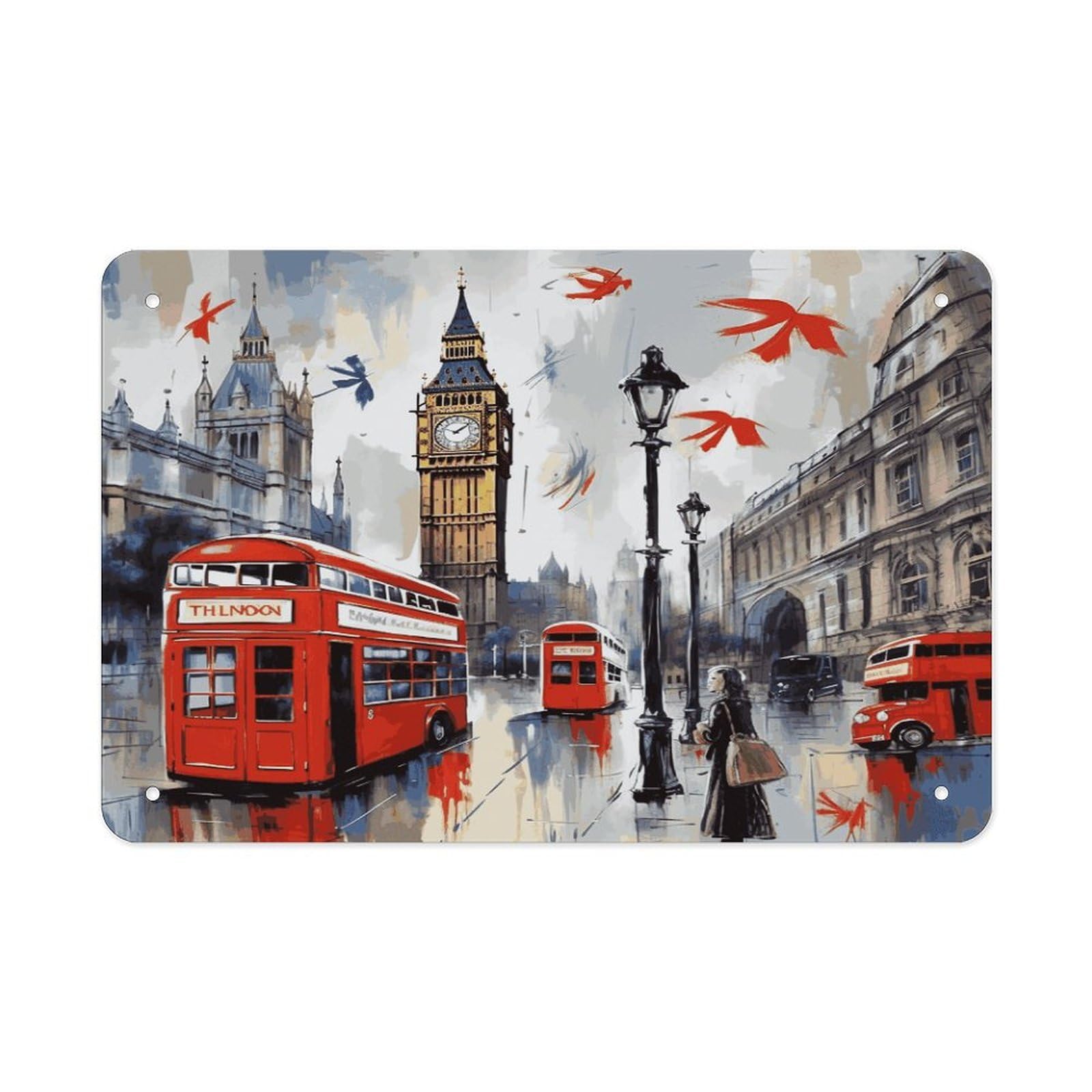 Fodpand Style London Wall Art Metal Signs Tin Sign