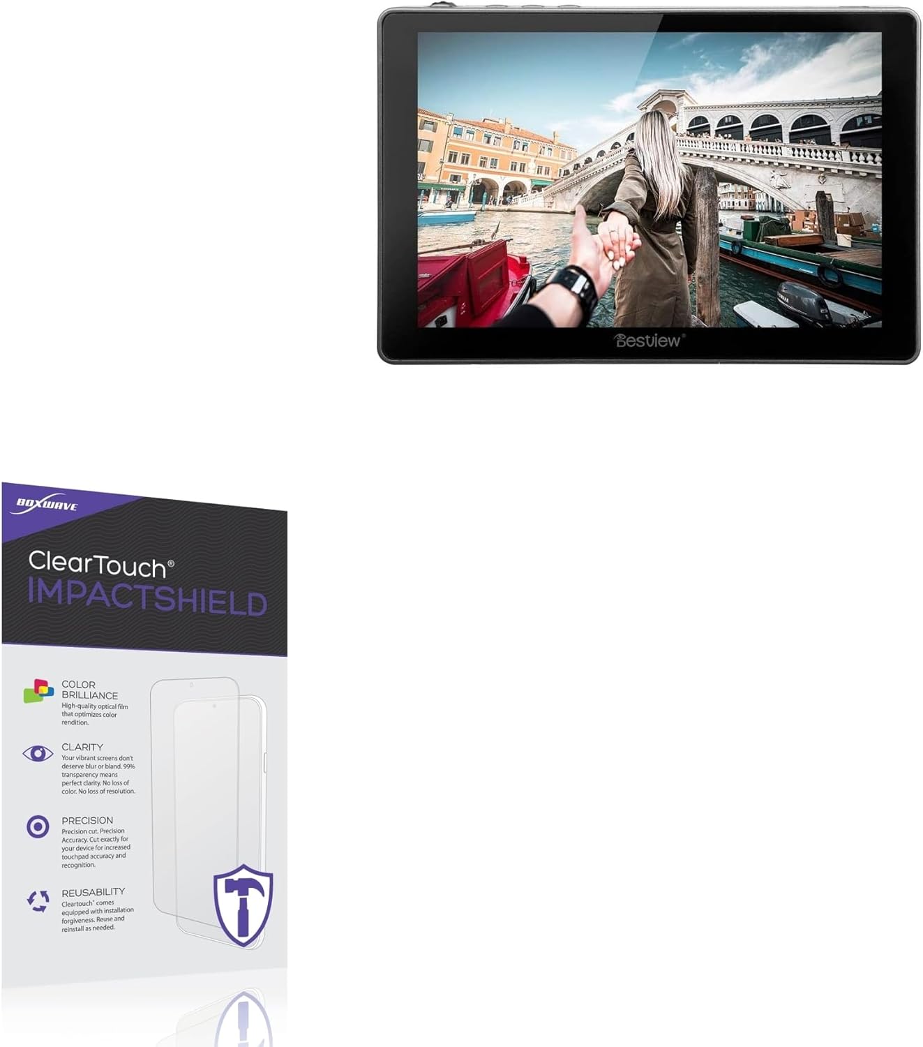 BoxWave Screen Protector Compatible With Bestview R7 - ClearTouch ImpactShield (2-Pack), Impenetrable Screen Protector Flexible Film