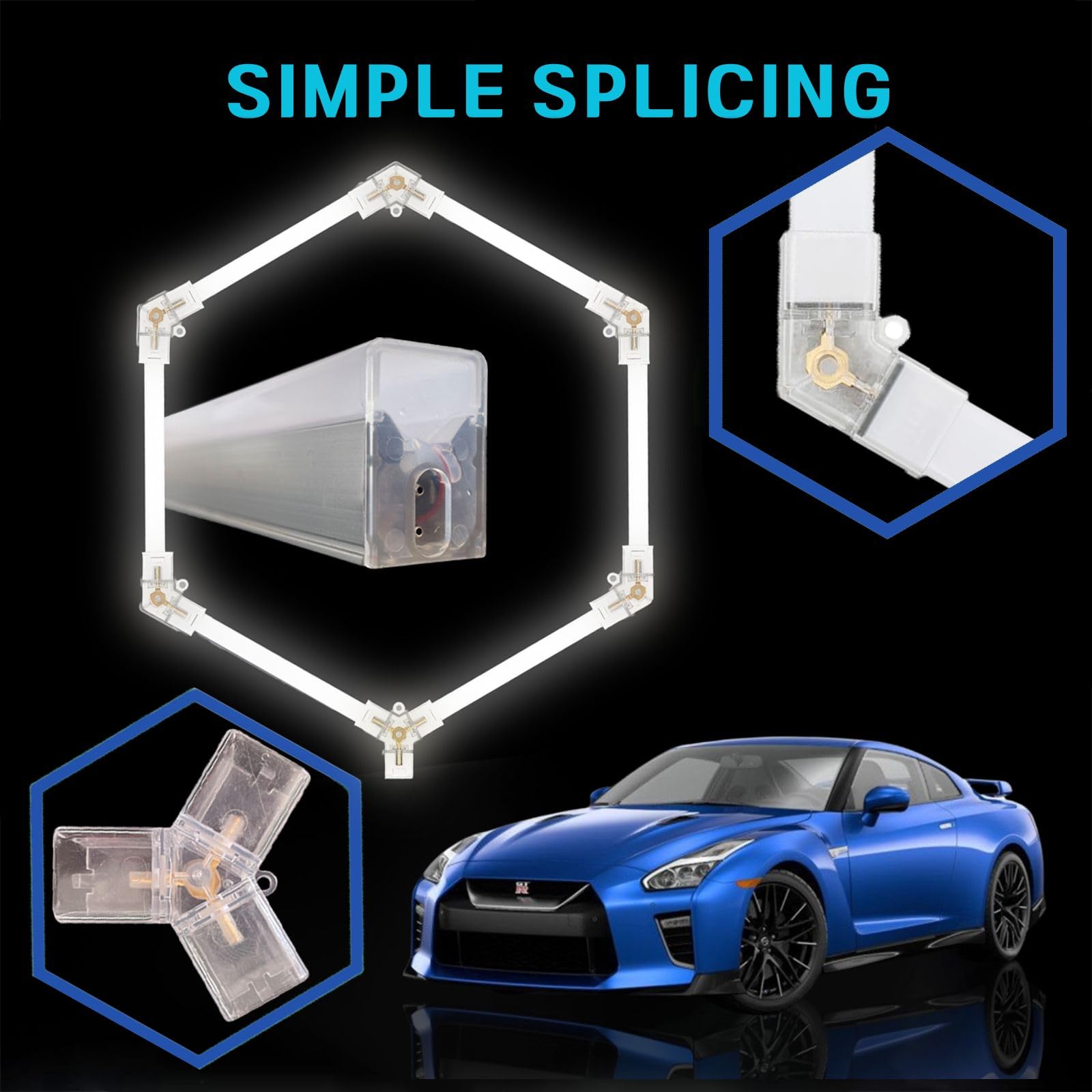 Amazon.co.jp : Hexa LED ガレージ照明 14個の六角形グリッドシステム