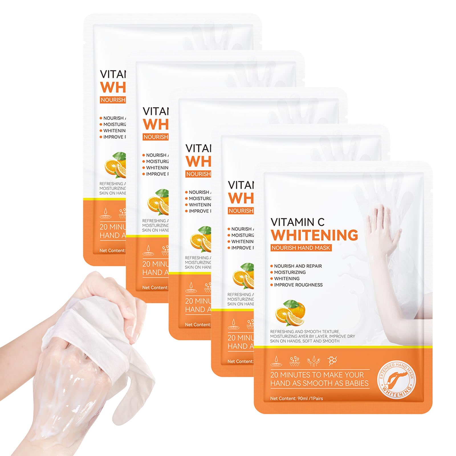 Vitamin C Whitening and Nutritious Hand Mask, 1 g (Pack of 1)
